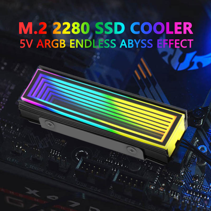M2 Heatsink Cooler - 5V ARGB Sync Computador 2280 SSD
