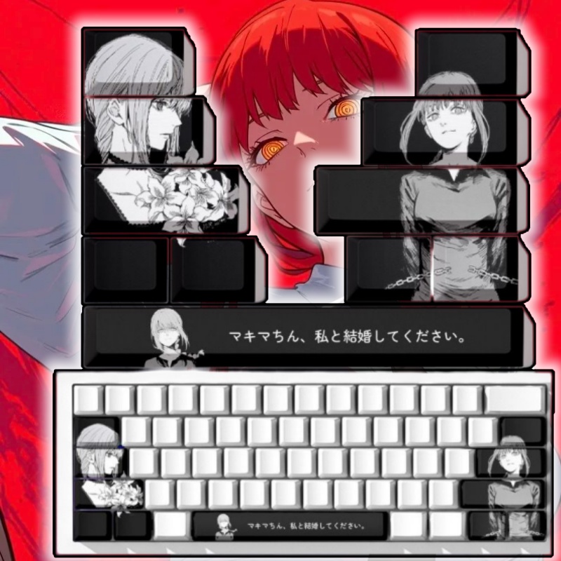 Gaming Accessories Gifts For Men - Teclas Temáticas Chainsaw Man Makima para