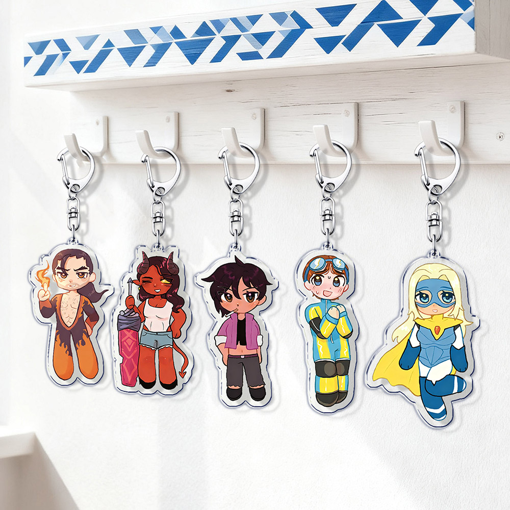 Gaming Accessories Gifts For Men - Bonito dos desenhos animados chibi chaveiro