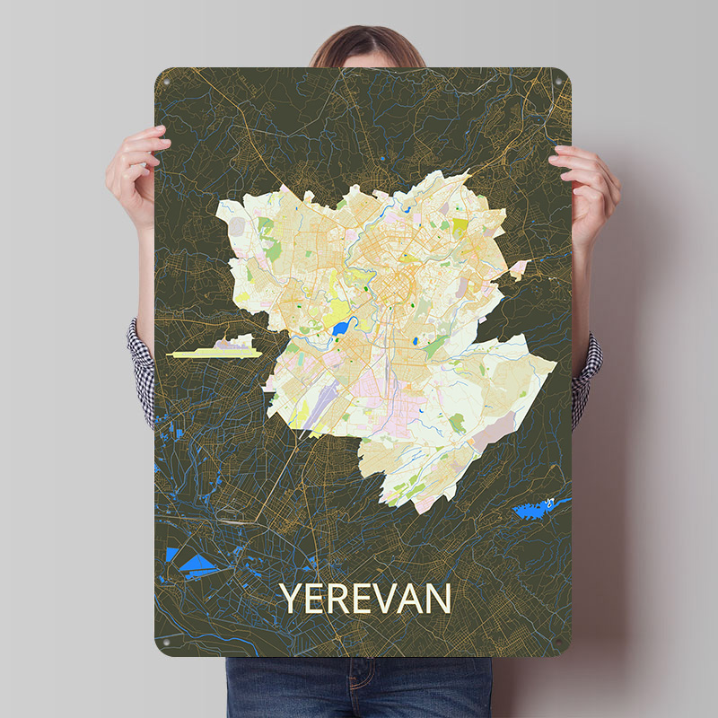 Gaming Accessories Retro - Mapa da Cidade de Yerevan em