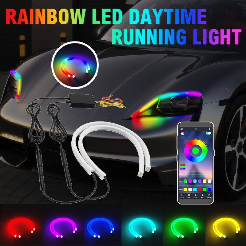 Rgb Hub Sync - 2PCS Luzes LED DRL para Carro
