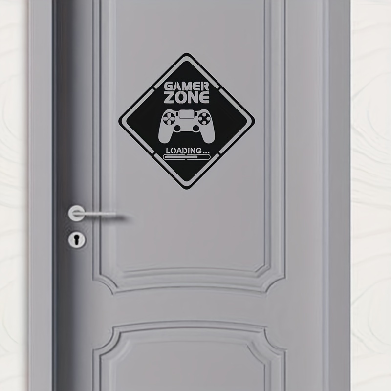 Gaming Accessories Bedroom - 1pc zona gamer porta decalque adesivo