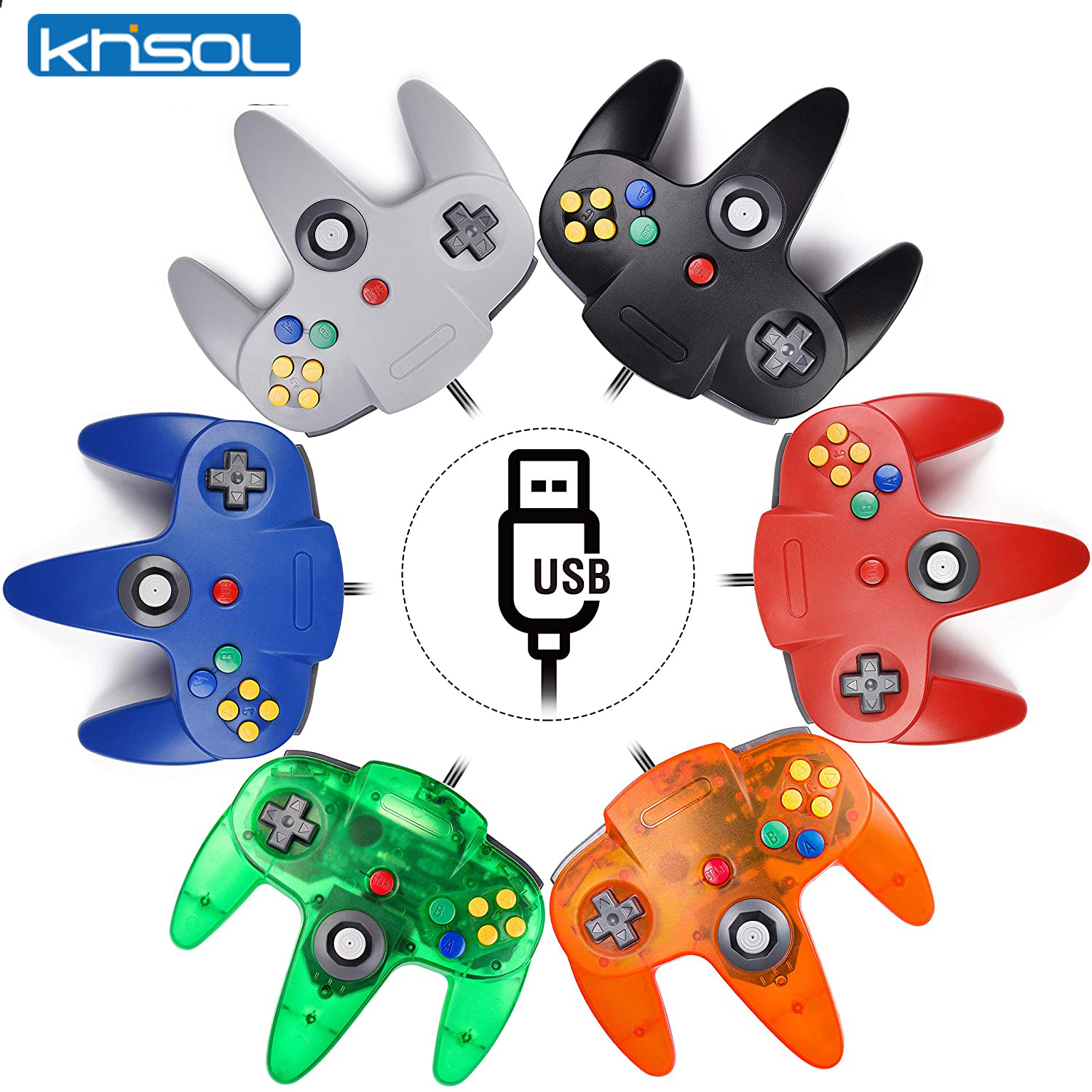 Gaming Accessories Retro - N64 controlador clássico usb com fio