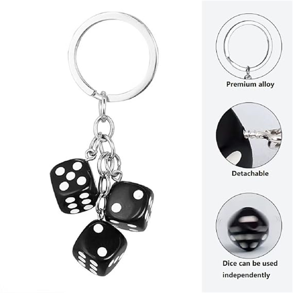 Cute 3D Dice Keychain para hom - Gaming Accessories Gifts For Men avaliação e preço