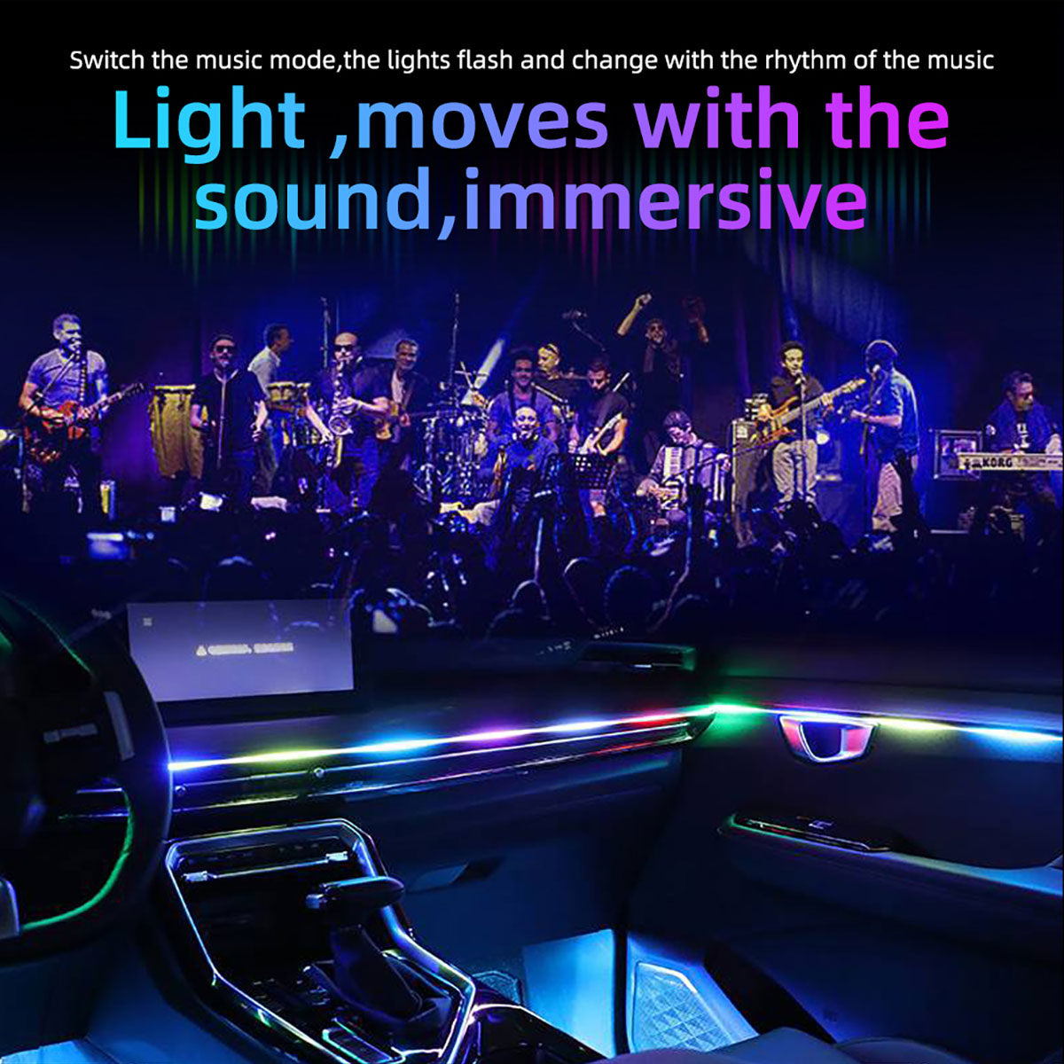 6/10 em 1 carro led luzes ambi - Rgb Hub Sync avaliação e preço