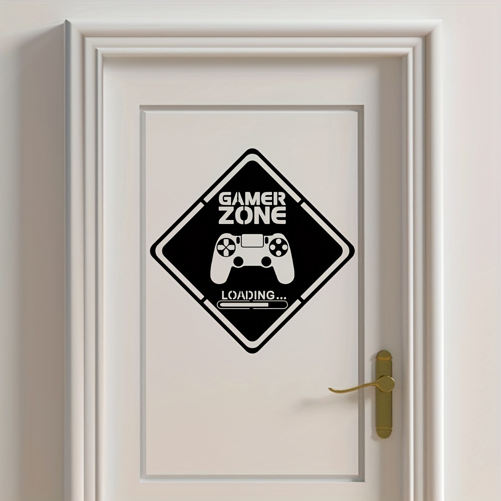 1pc zona gamer porta decalque  - Gaming Accessories Bedroom avaliação e preço