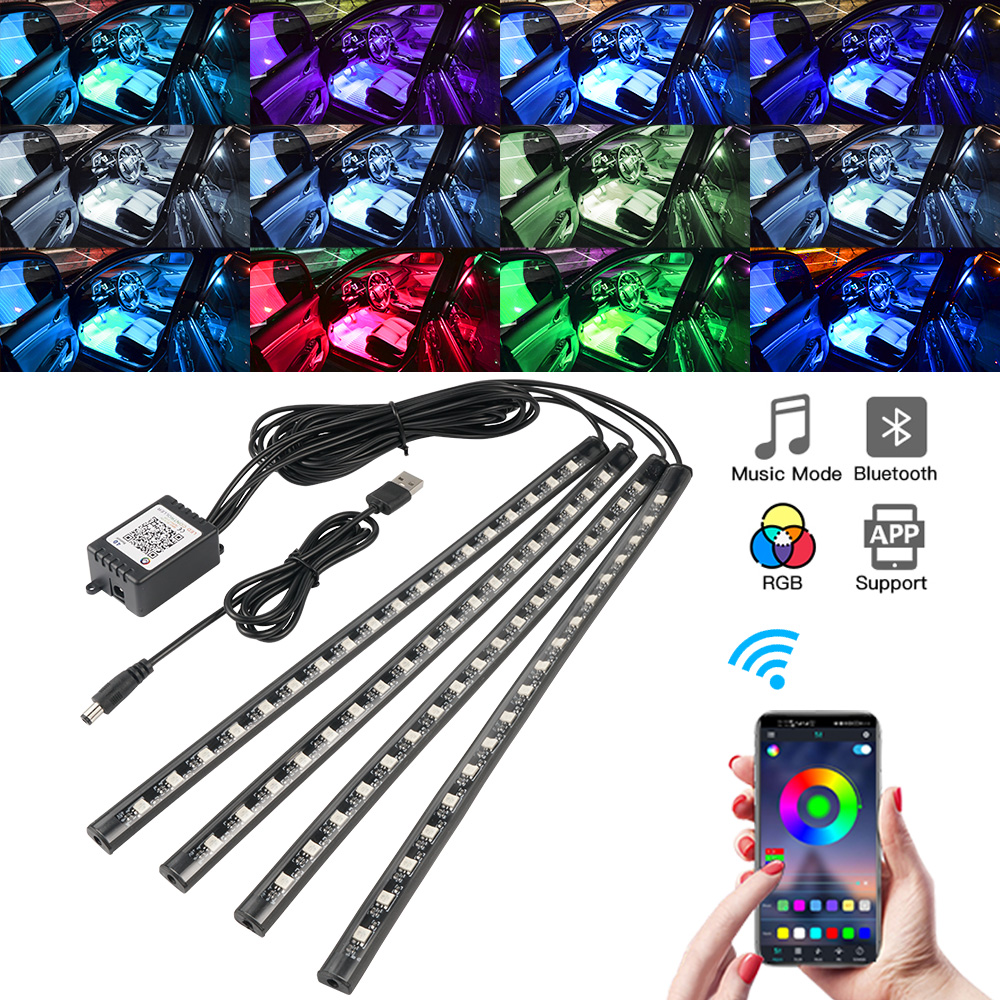 Neon led interior luz do carro - Rgb Hub Sync avaliação e preço