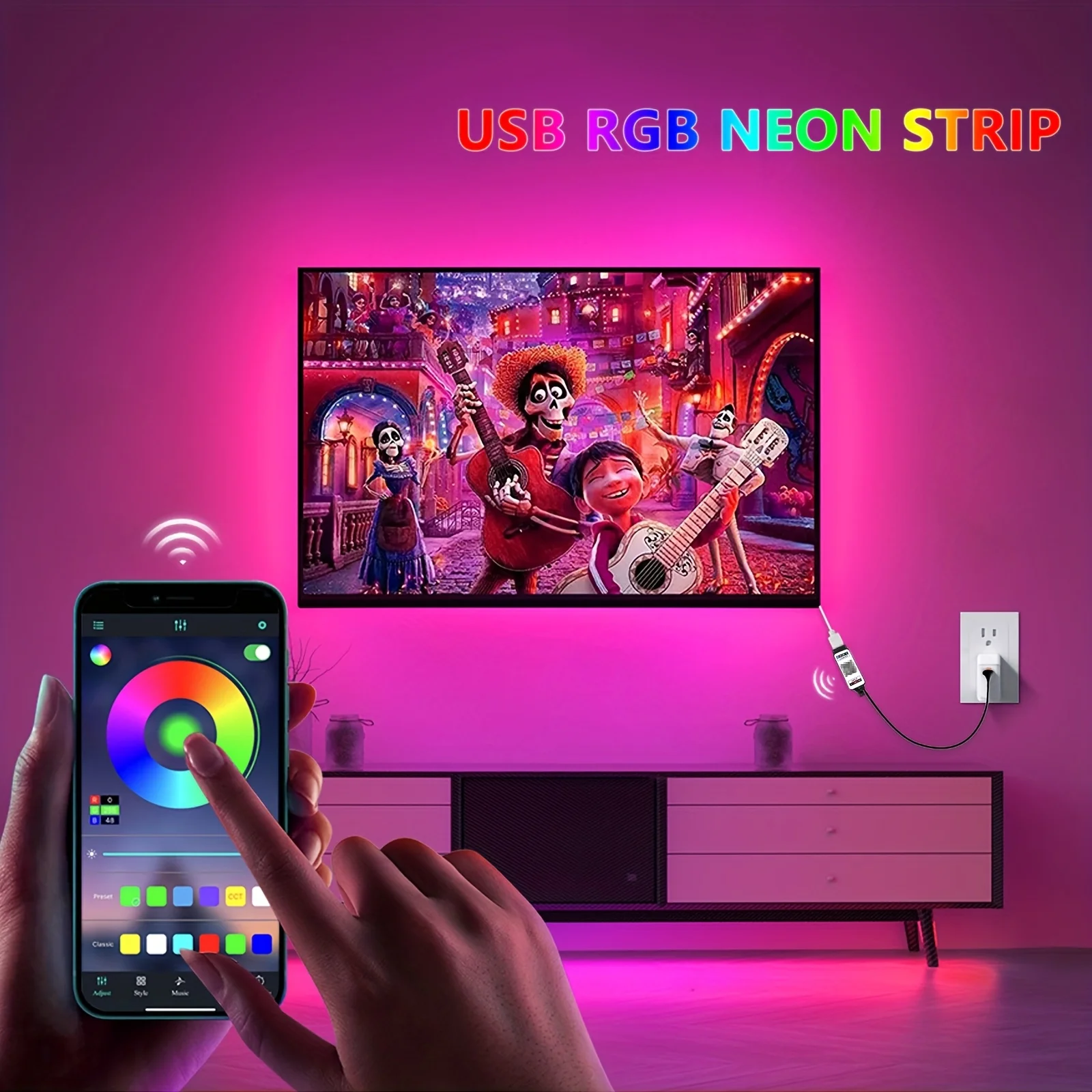 Bluetooth rgb neon led luzes d - Gaming Accessories Bedroom avaliação e preço